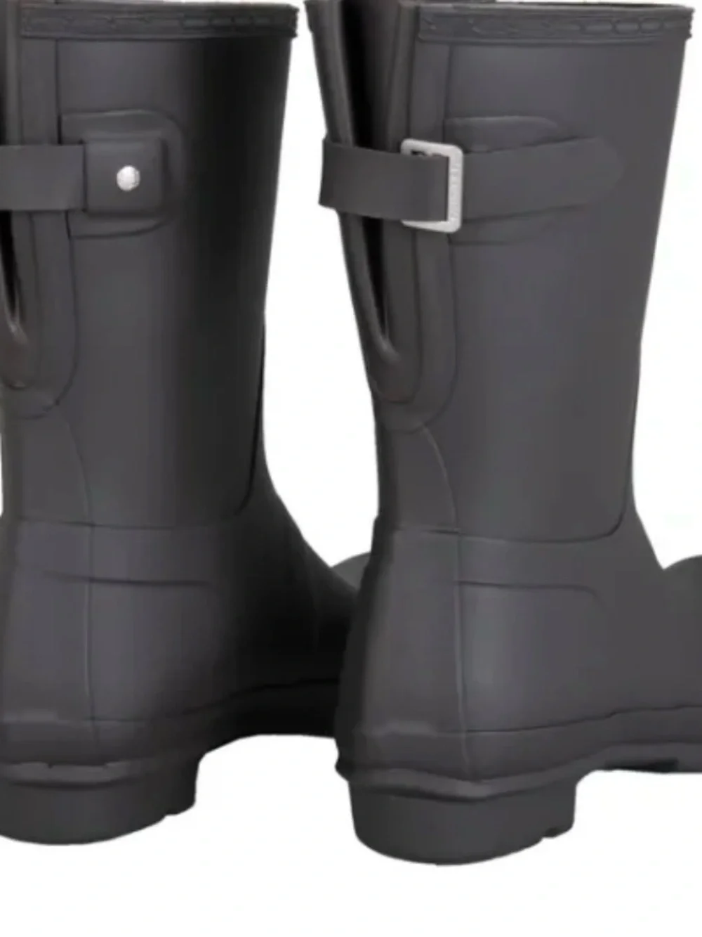 Hunter original short matte black adjustable boots size 8